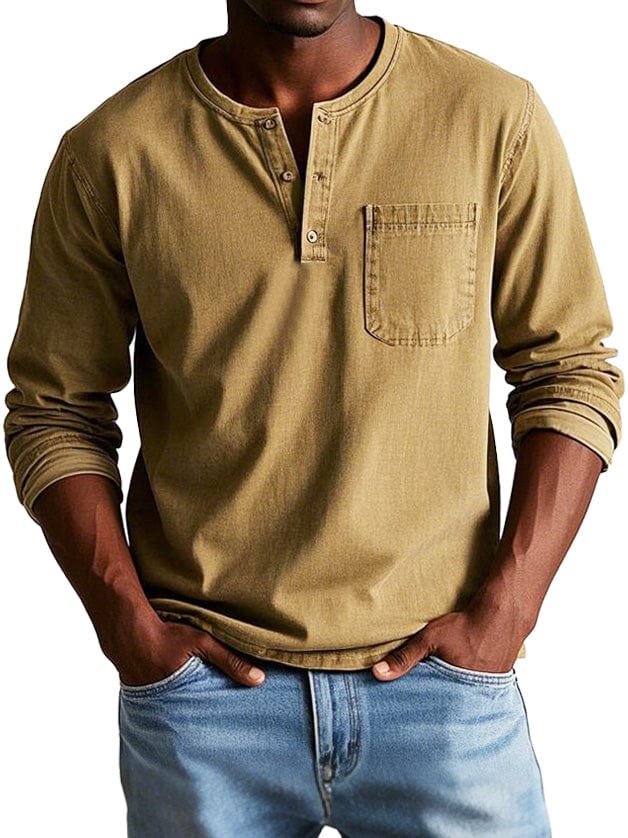 Finn - Vintage Casual Shirt (Khaki)