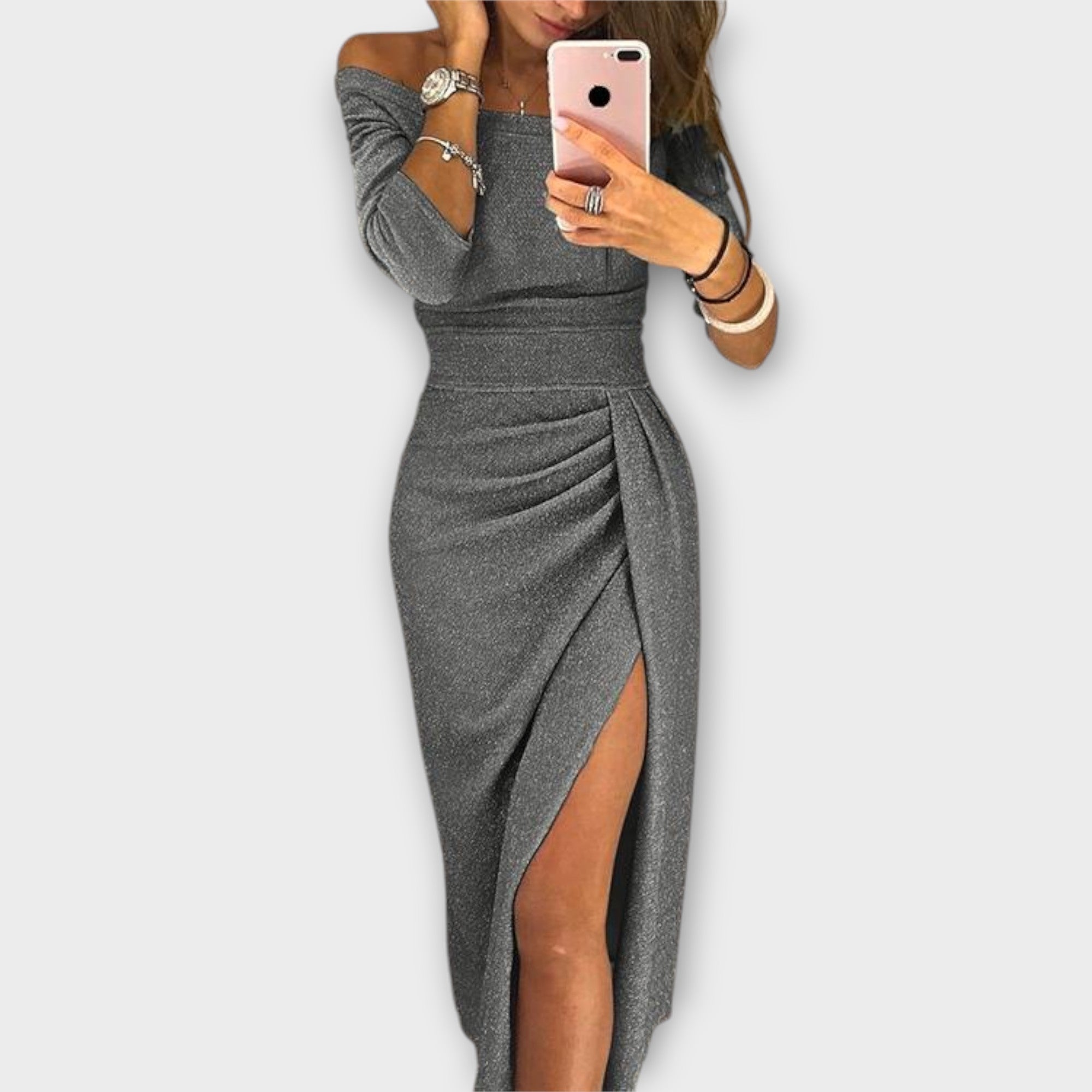 Lena - Elegante Off-Shoulder Jurk