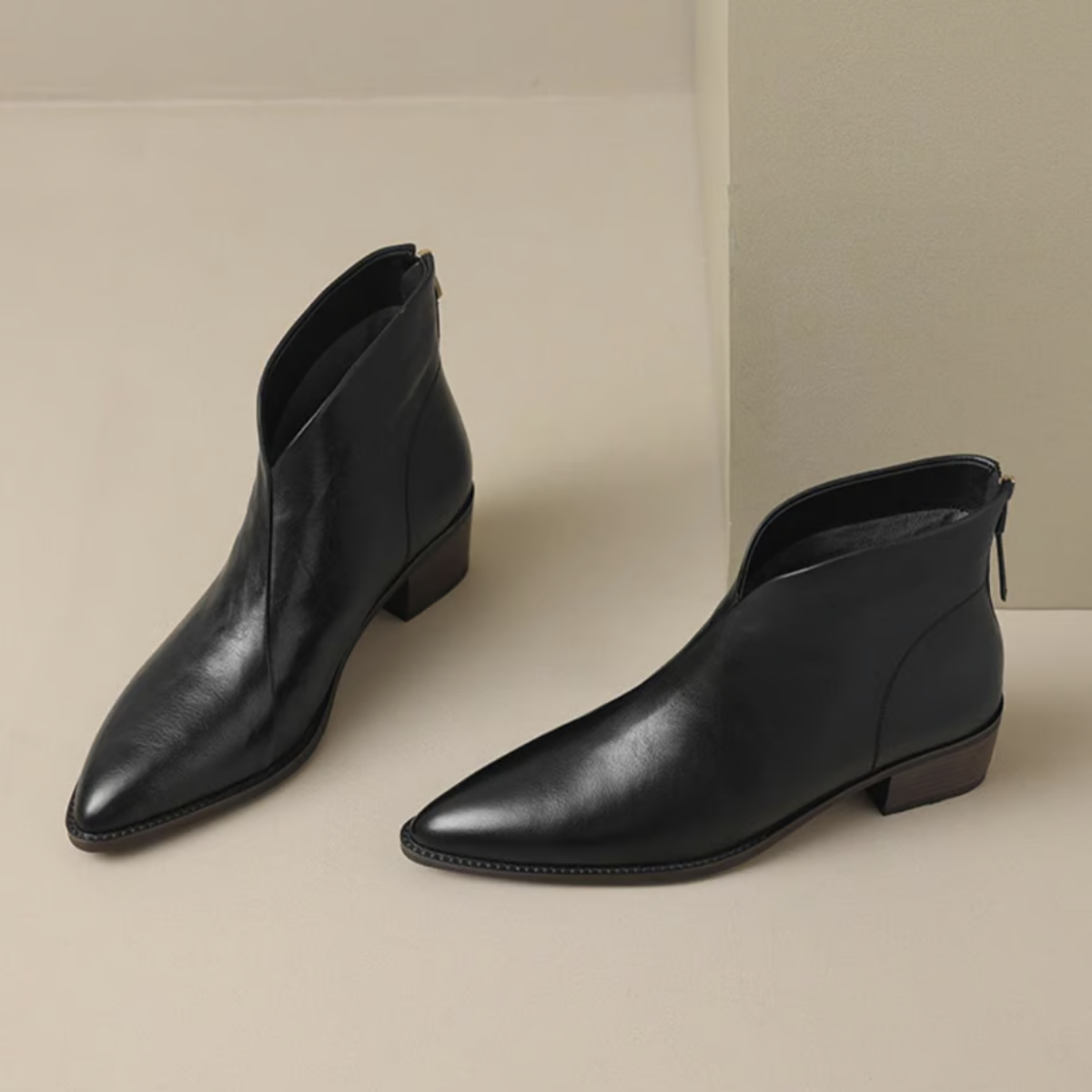Bella - Luxury Ankle Boots with Low Heel