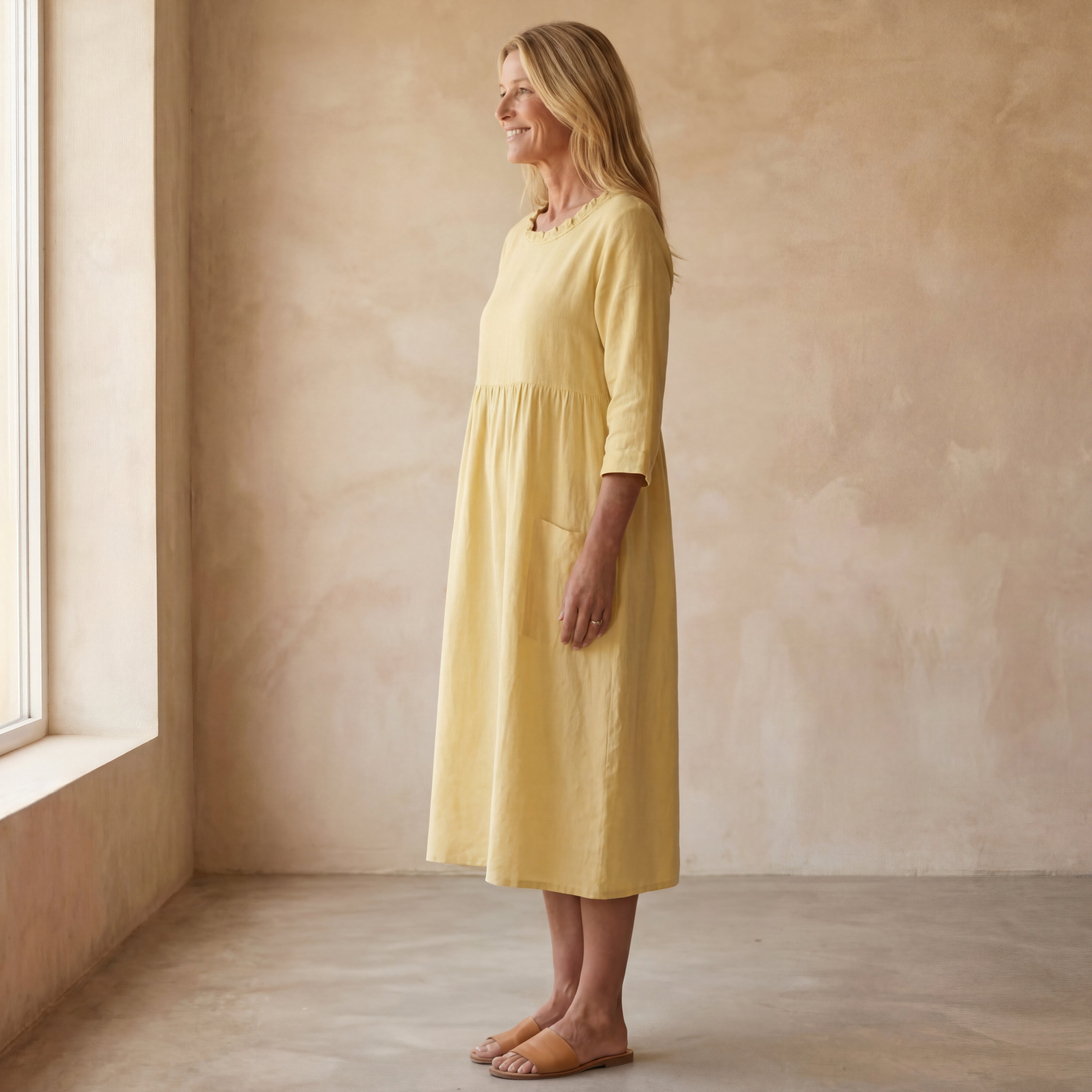 Sanne - Elegante Katoenen Jurk