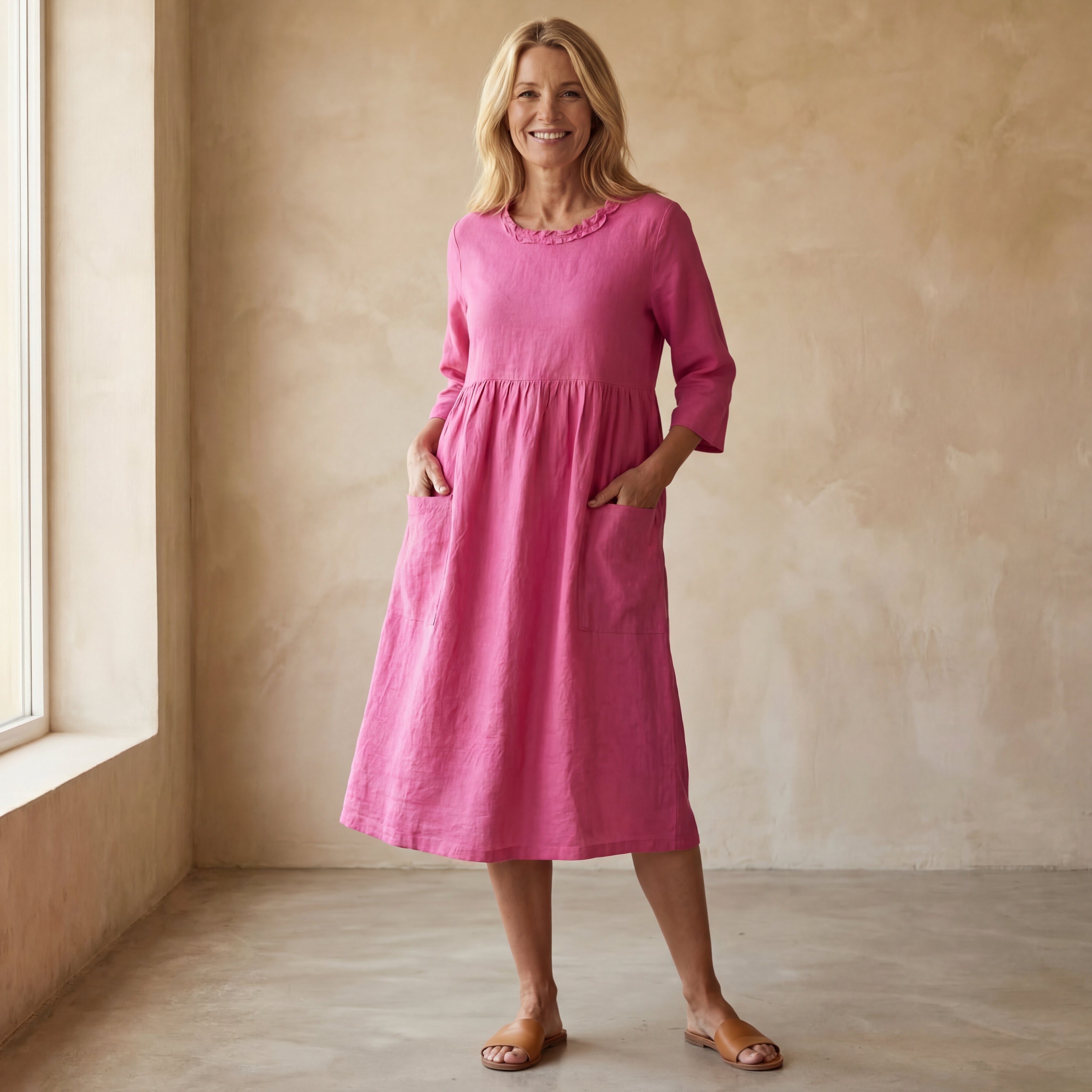 Sanne - Elegante Katoenen Jurk