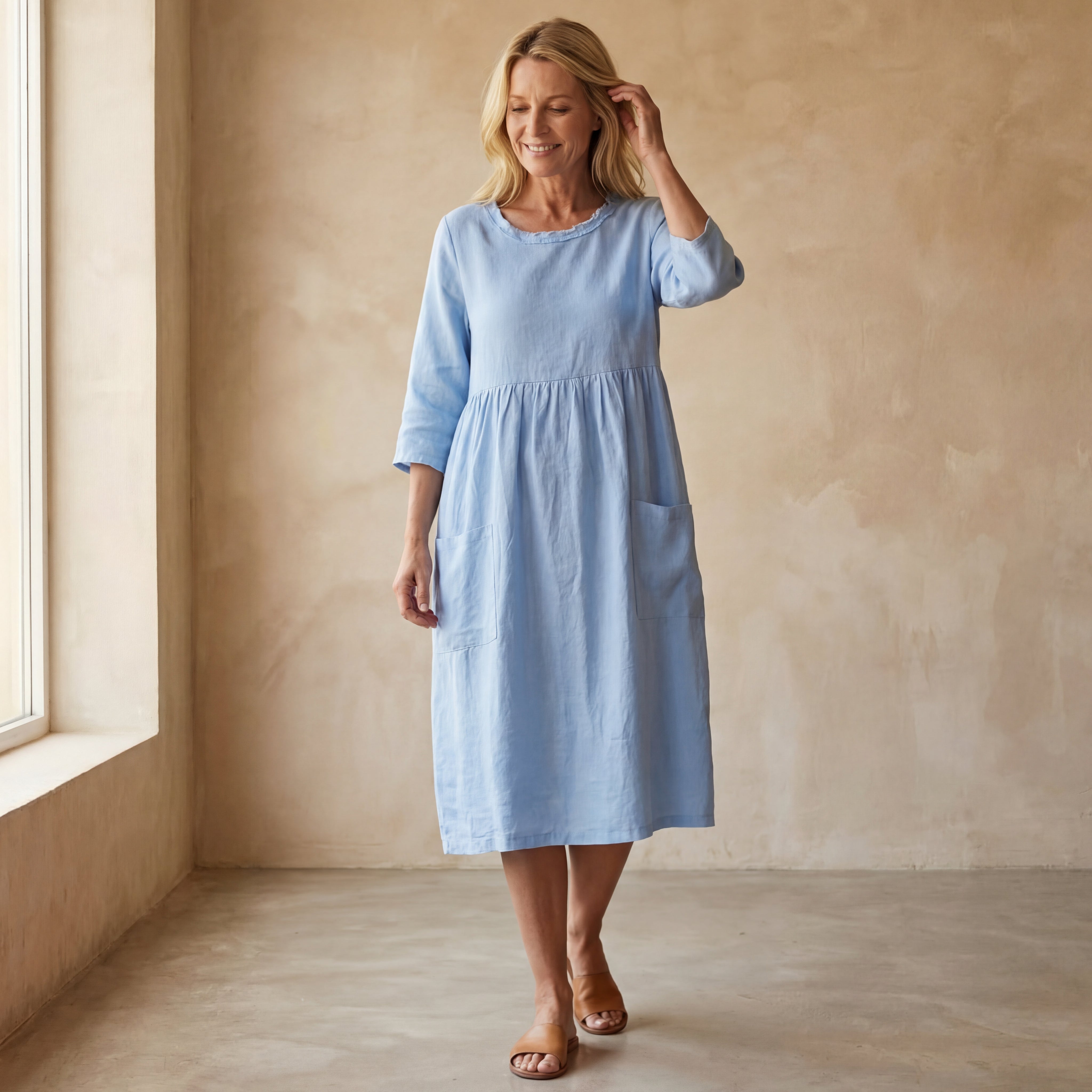 Sanne - Elegante Katoenen Jurk