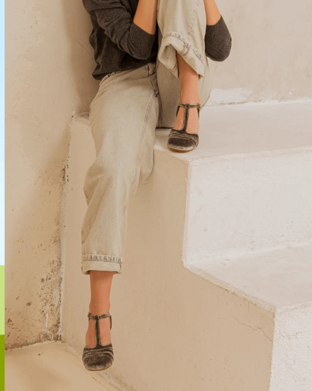 Schoenen met T-Band en Stevige Hak