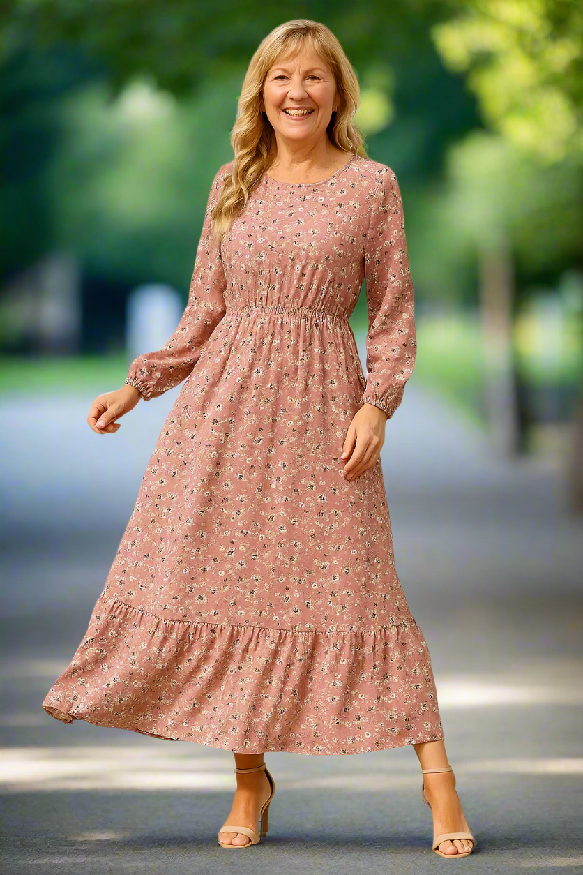 Matilda - Elegant Floral Print Dress