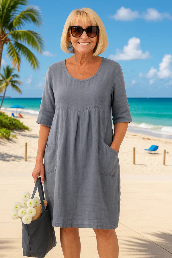Roux - Linen Dress with Pockets