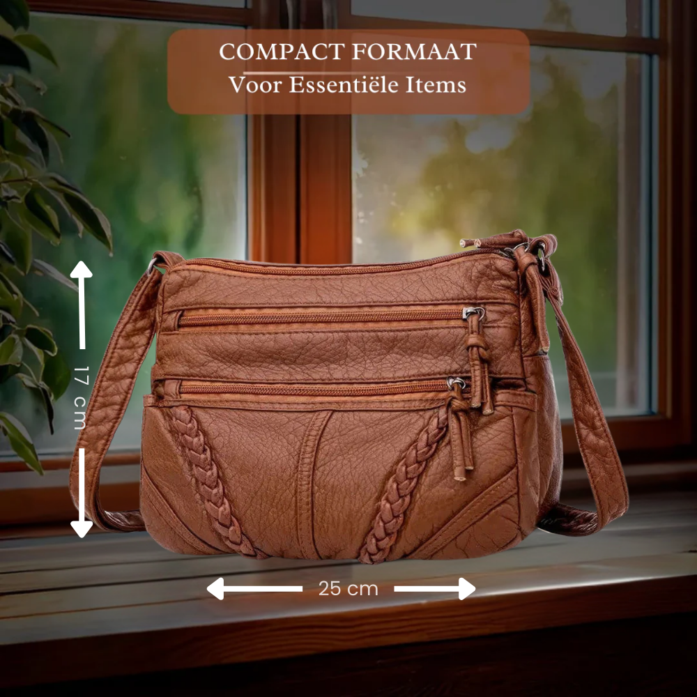 Sophia | Klassieke Leren Schoudertas