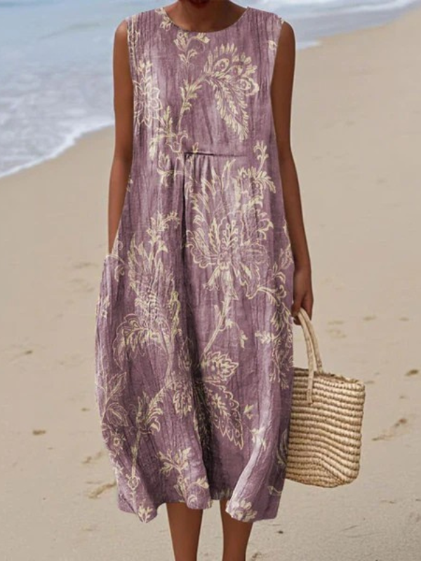 Mia™ Bloemen Midi Jurk