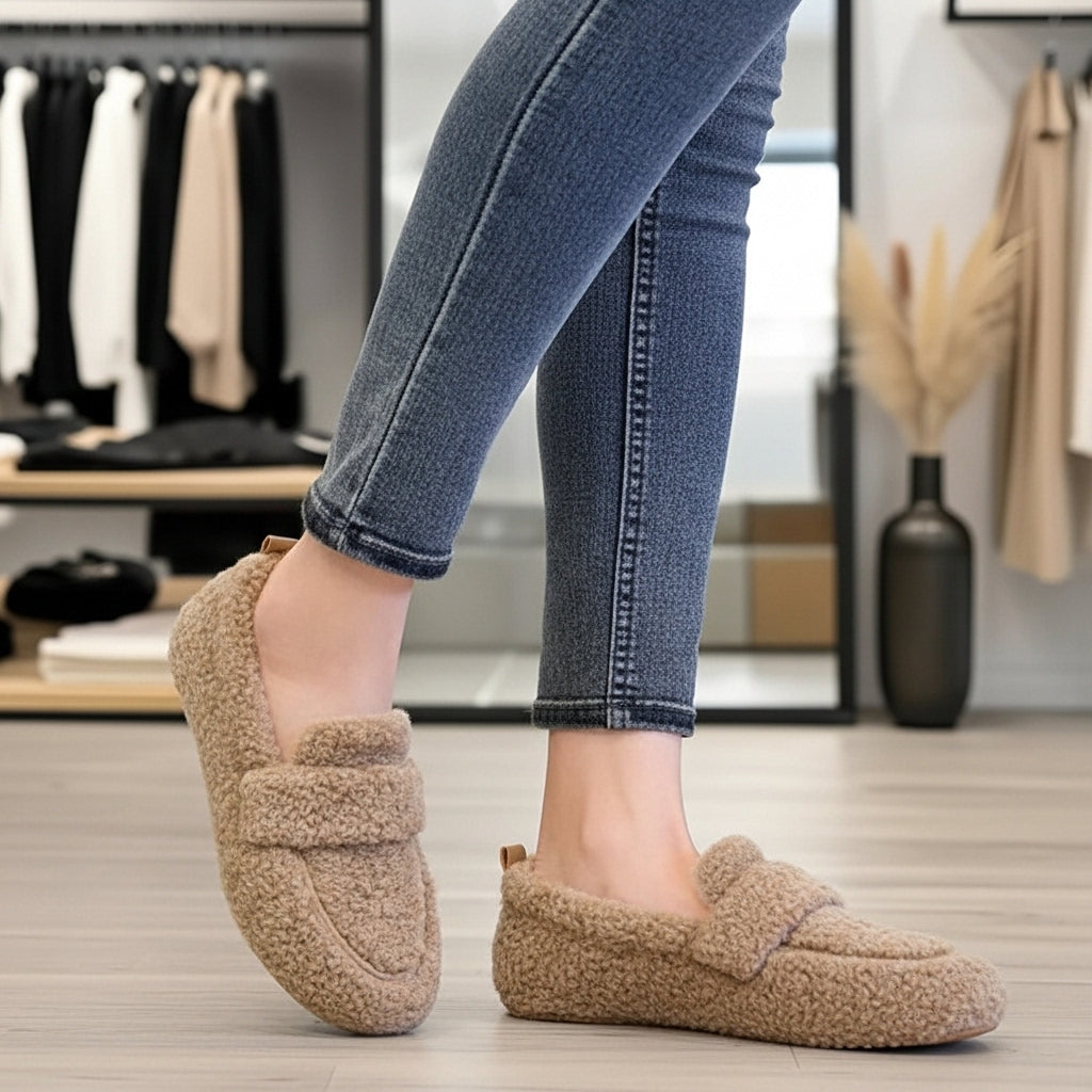 Armine - Warm Slippers with Non-Slip Sole