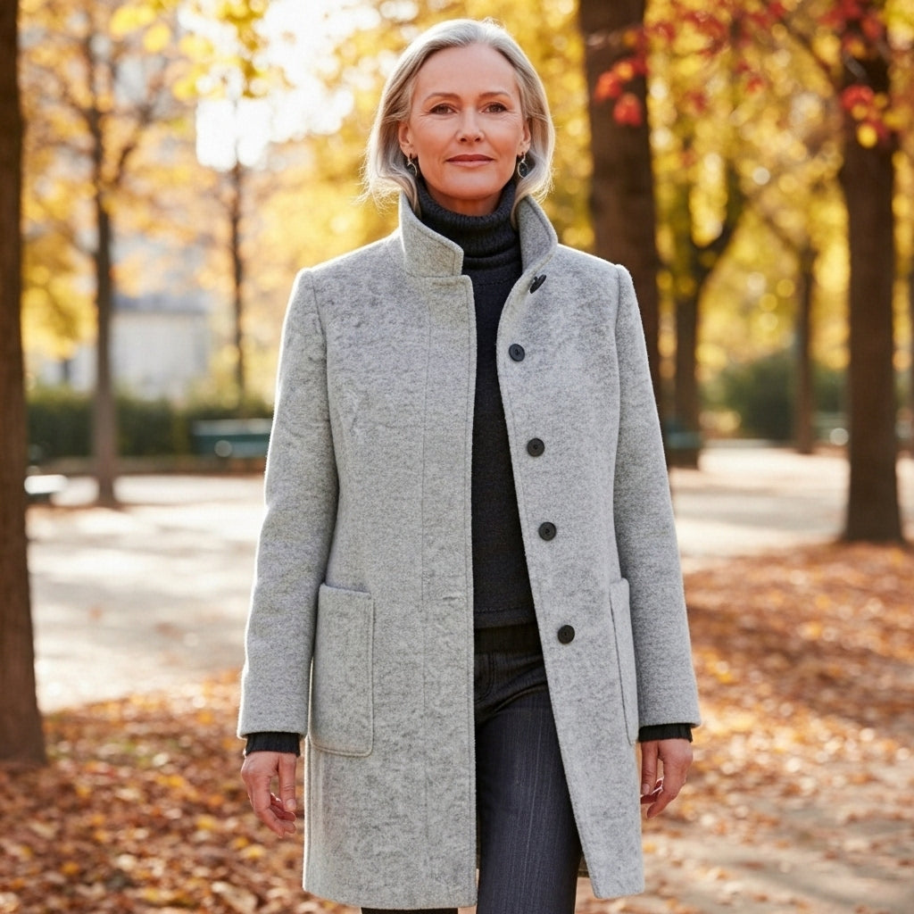 Carine – Classic Wool-Blend Coat