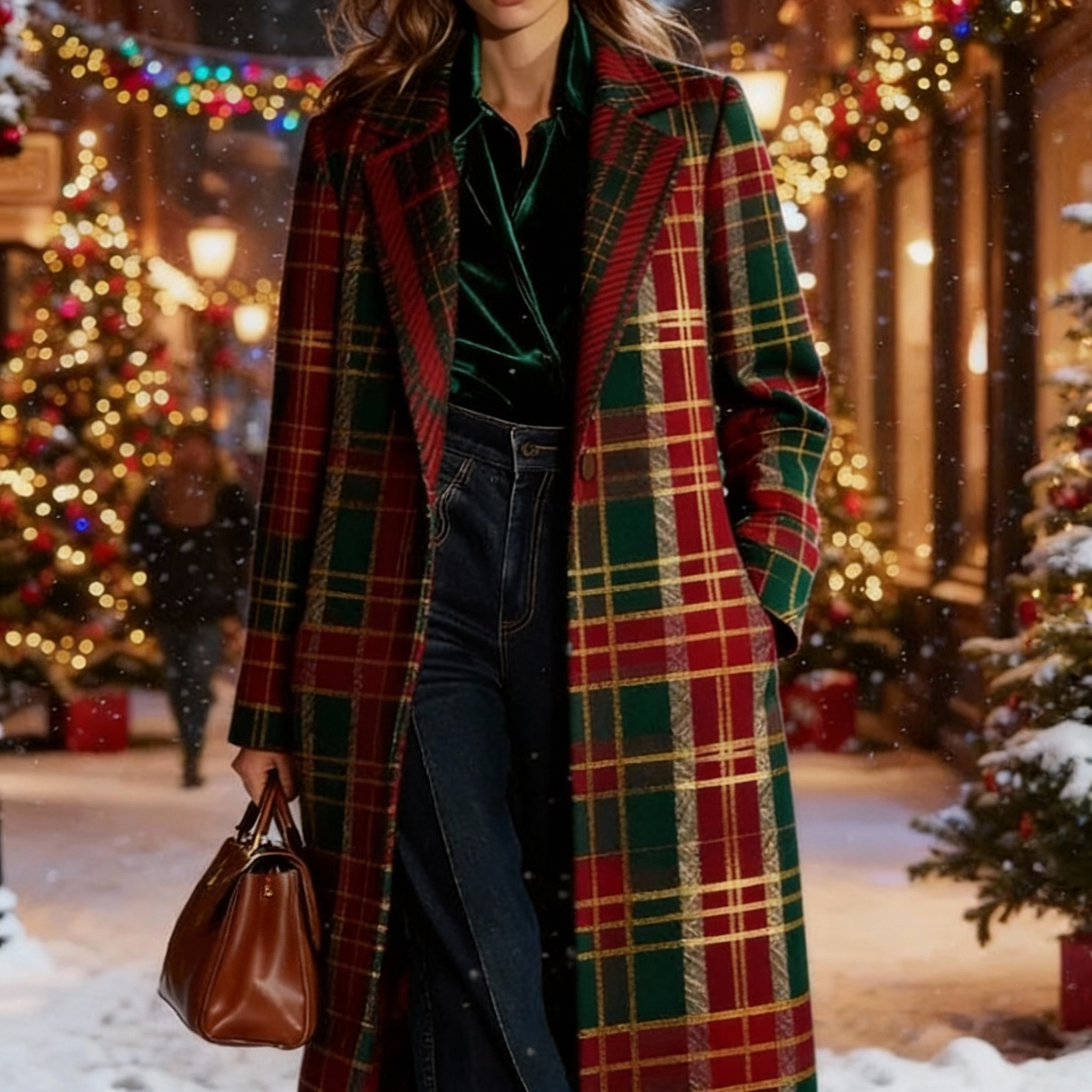 Amber - Classic Plaid Winter Coat