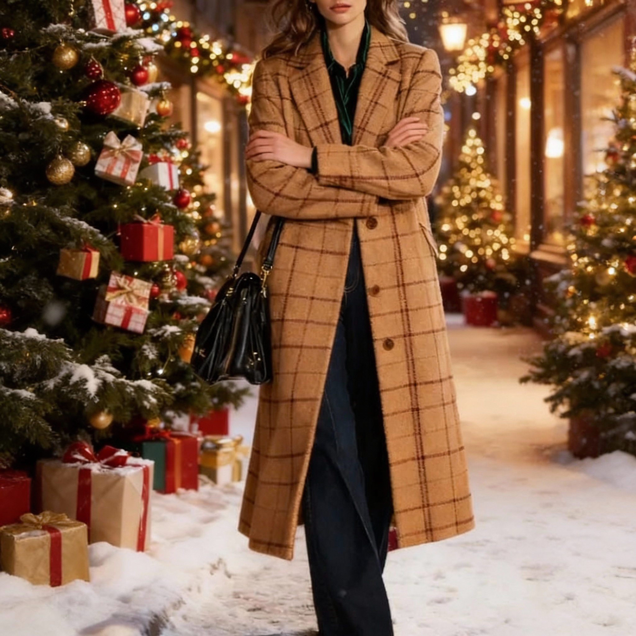 Amber - Classic Plaid Winter Coat