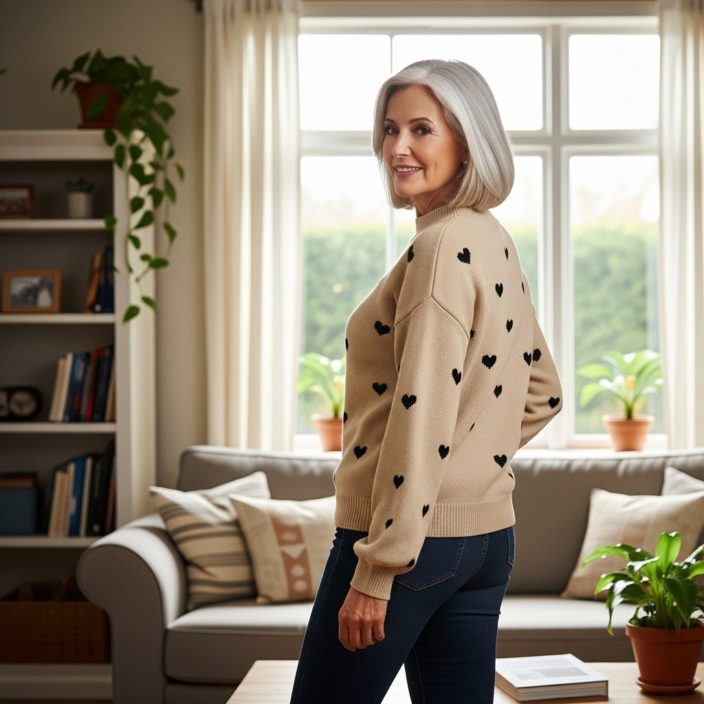 Hannah - Knitted Hearts Sweater