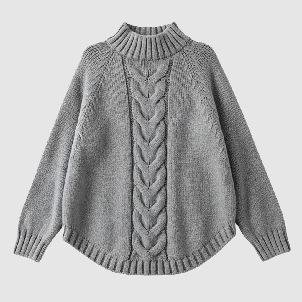 Mirla – High-Neck Knit Sweater