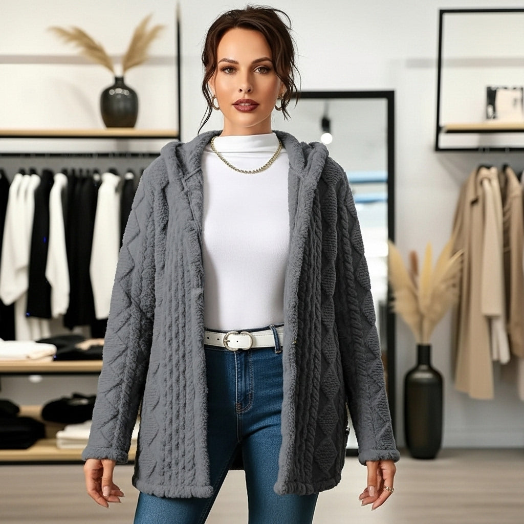 Ynez - Plush Hooded Jacket