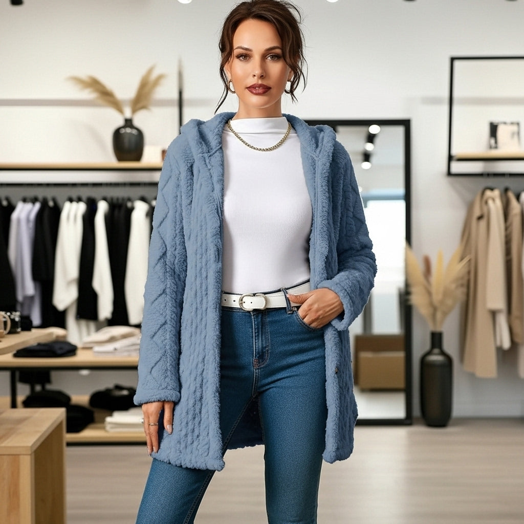 Ynez - Plush Hooded Jacket