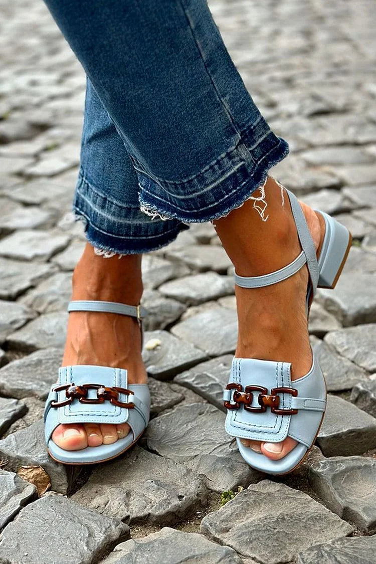 Sandalen met Kettingdetail