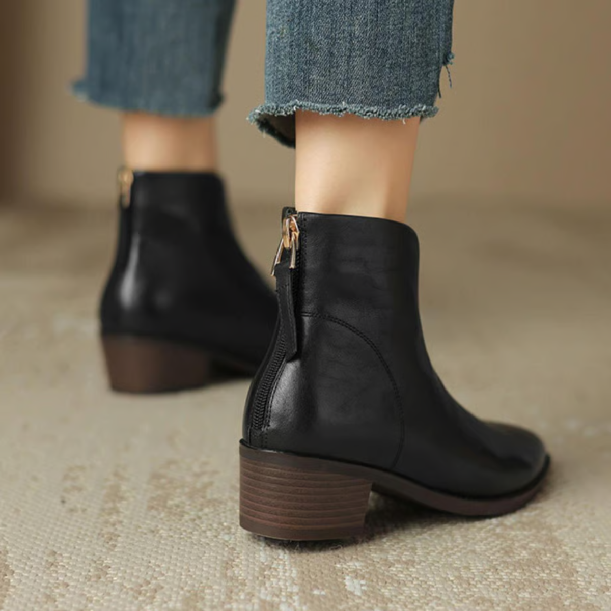 Bella - Luxury Ankle Boots with Low Heel
