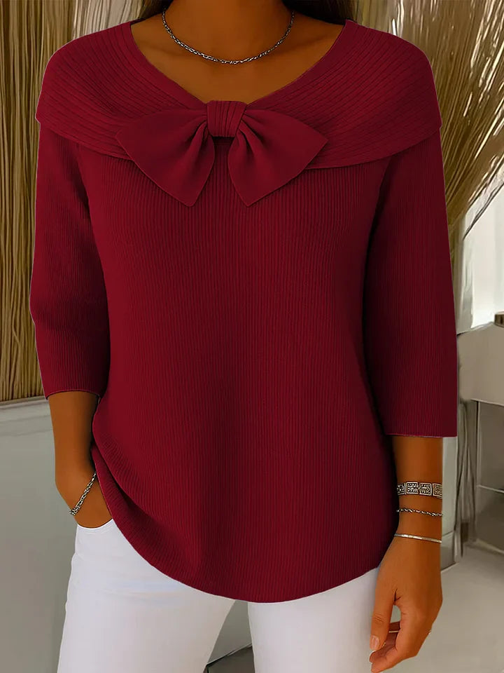 Chandler – Sweater with Bow and Round Neckline