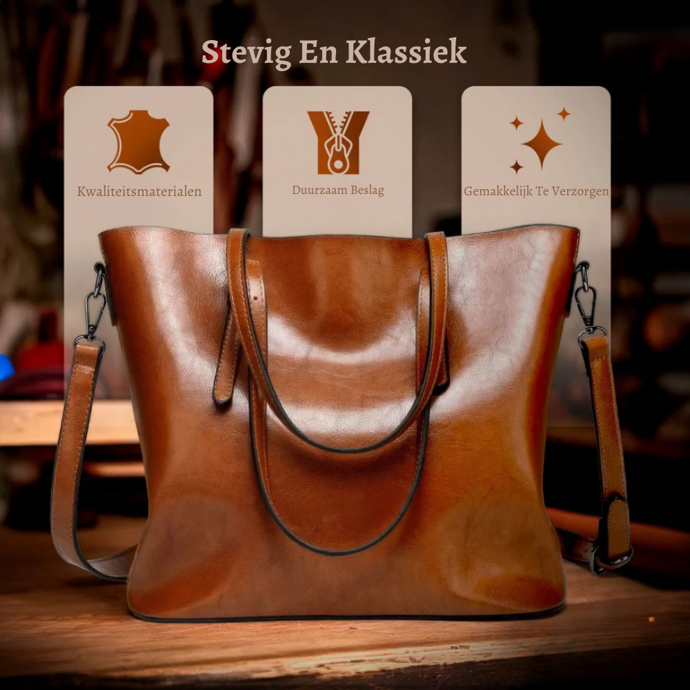 Nicole | Vintage Leren Schoudertas