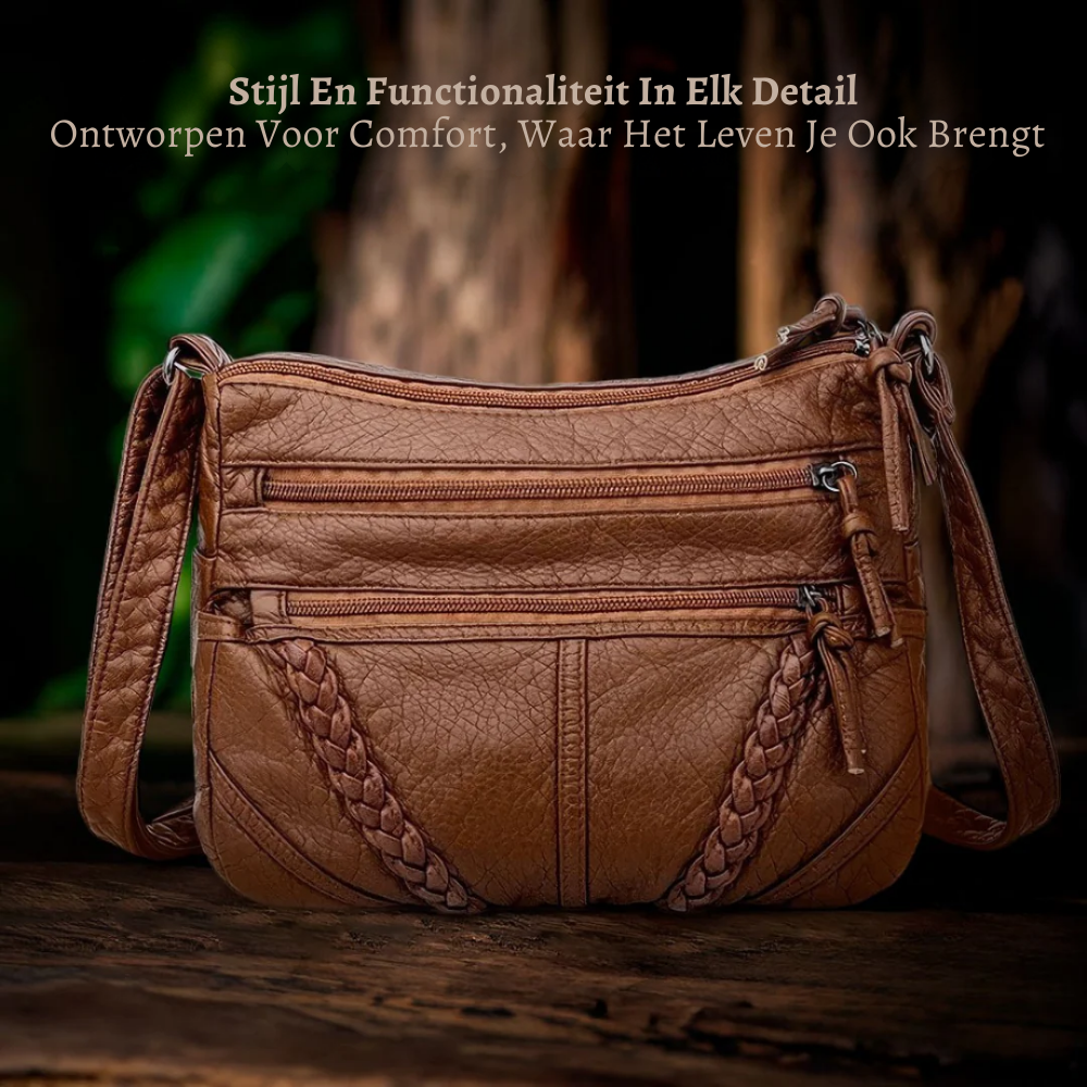 Sophia | Klassieke Leren Schoudertas