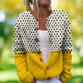 Vintage Lente Vest met Stippenpatroon