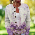 Vintage Lente Vest met Bloemenprint