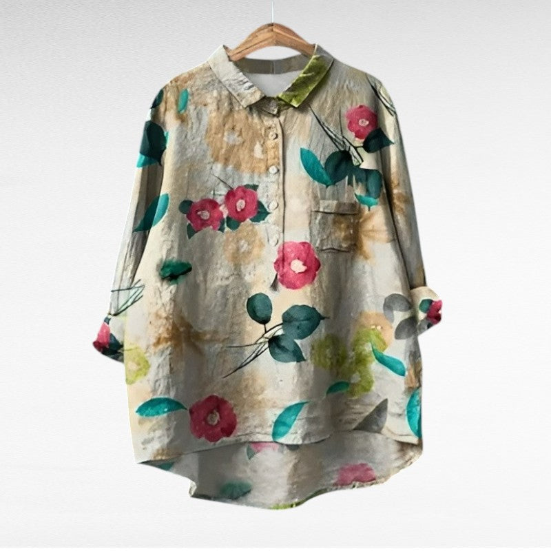 Camille | Elegante Linnen Zomerblouse