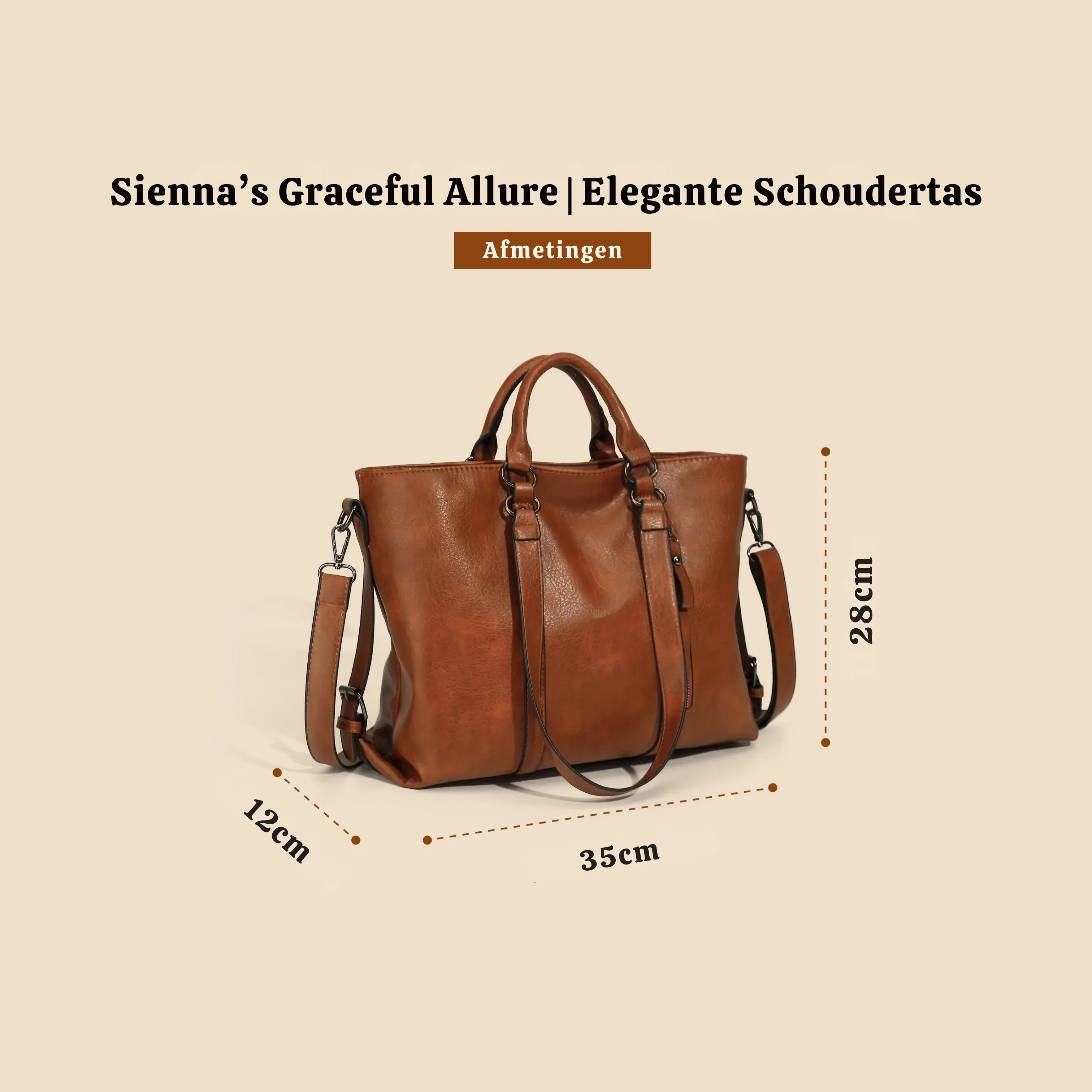 Sienna’s Graceful Allure | Elegante Schoudertas