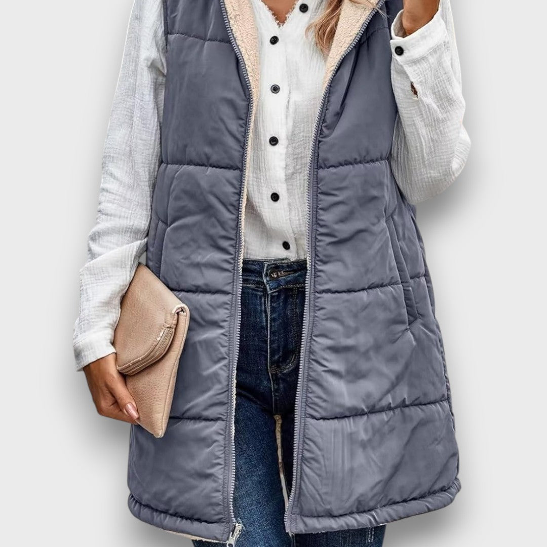Becka – Reversible Fleece-lined Hooded Vest