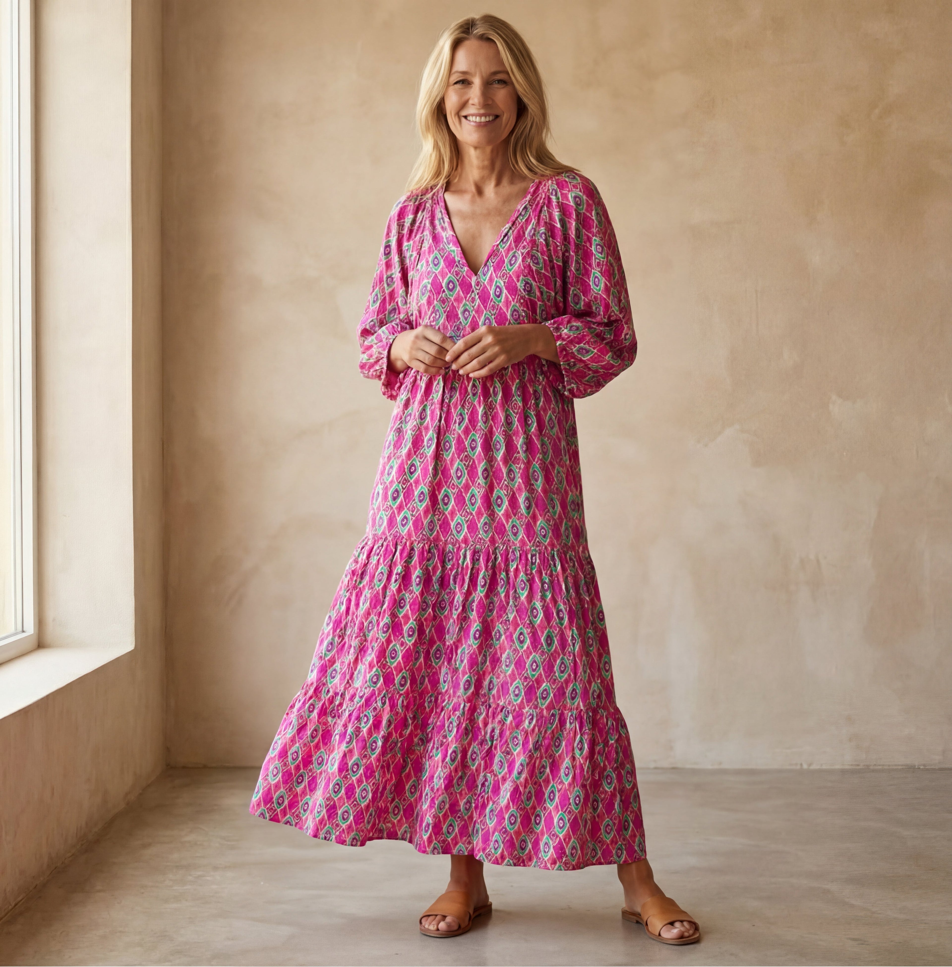 Sophie - Comfortabele Lange Jurk