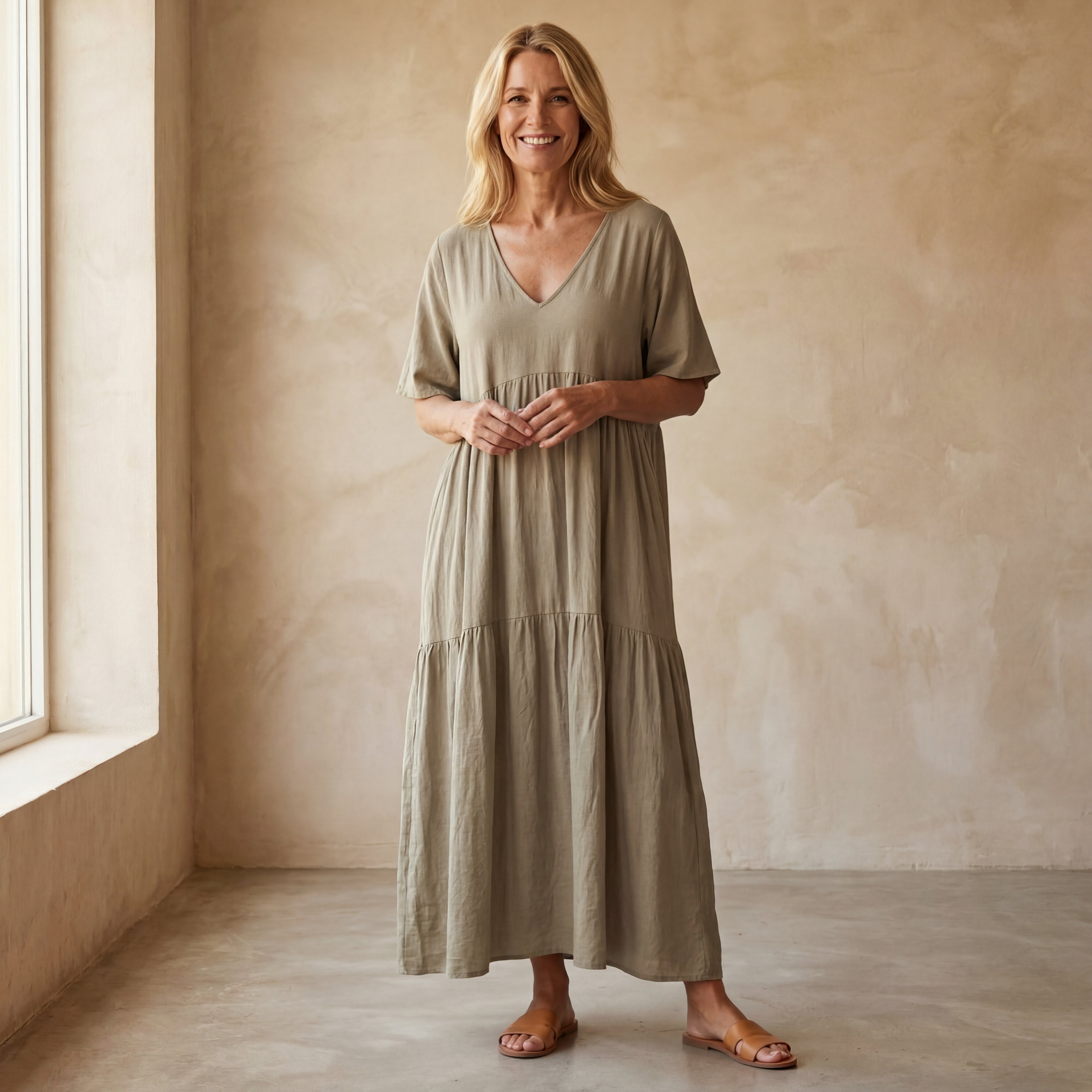 Iris - Comfortabele Katoenen Jurk