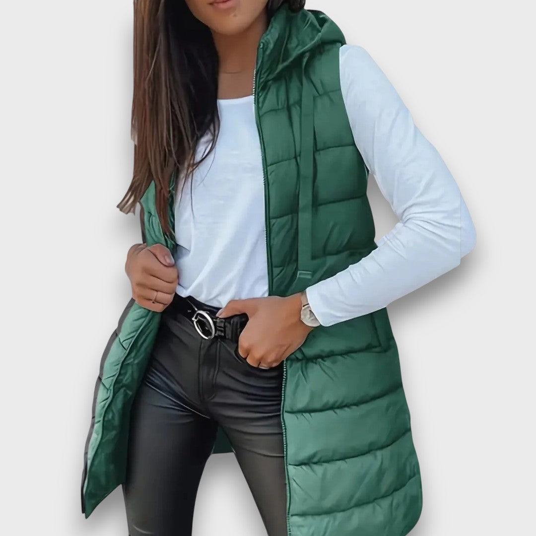 Diane – Sleeveless Hooded Puffer Jacket