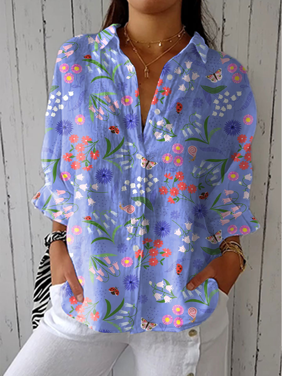 Felicia – Bloemenweide Blouse