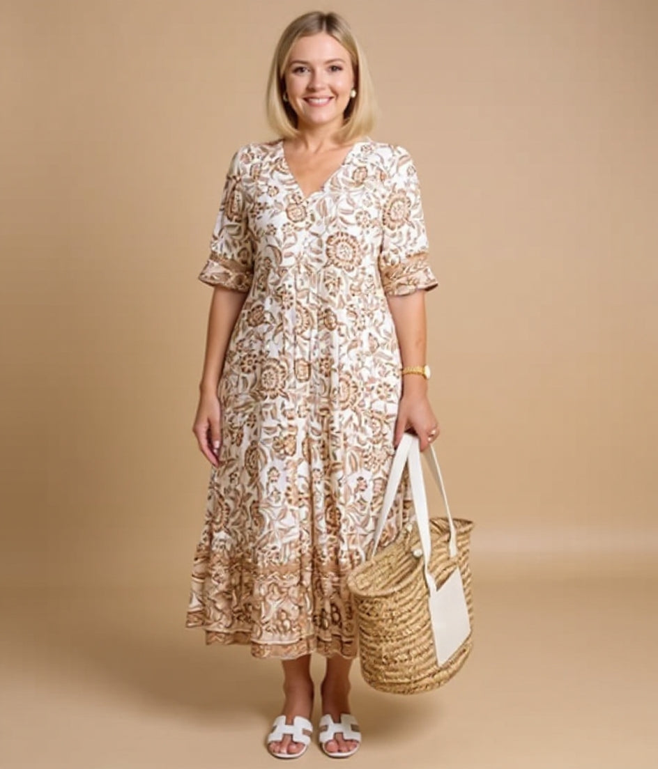 Maud – Elegante Bloemenjurk