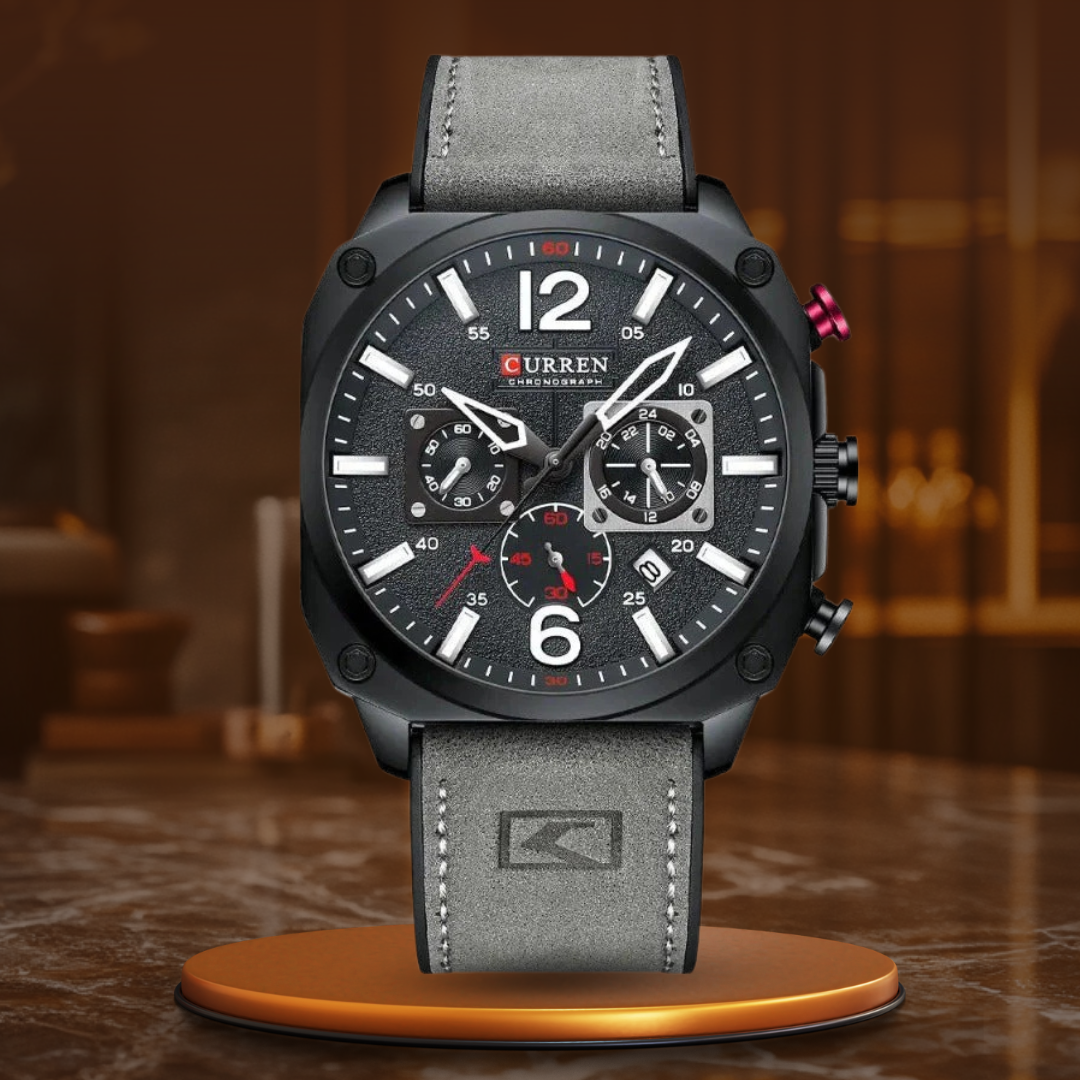 Zakelijk Horloge met Lerenband – Olsen & Olsen