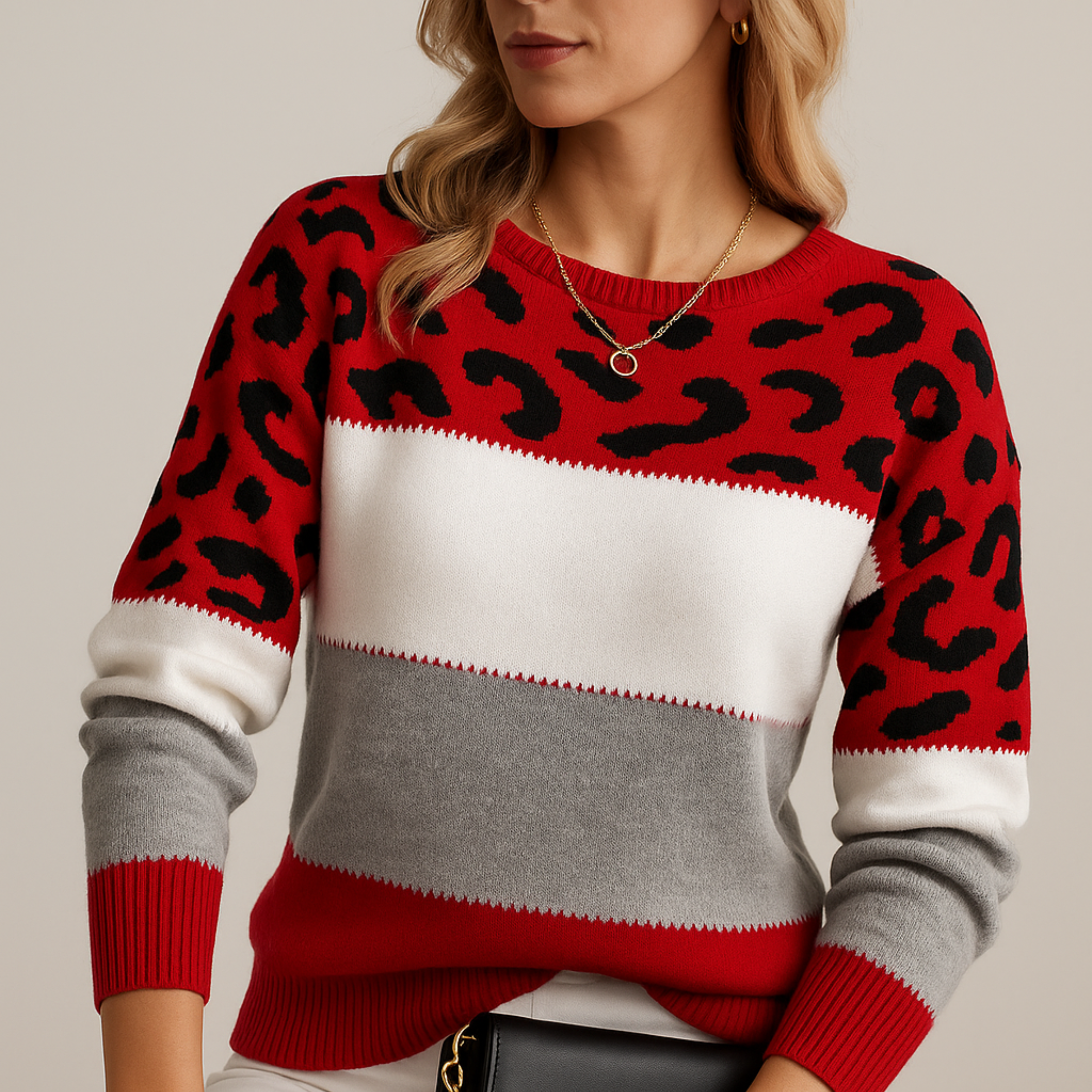 Sera - Leopard Print Casual Sweater