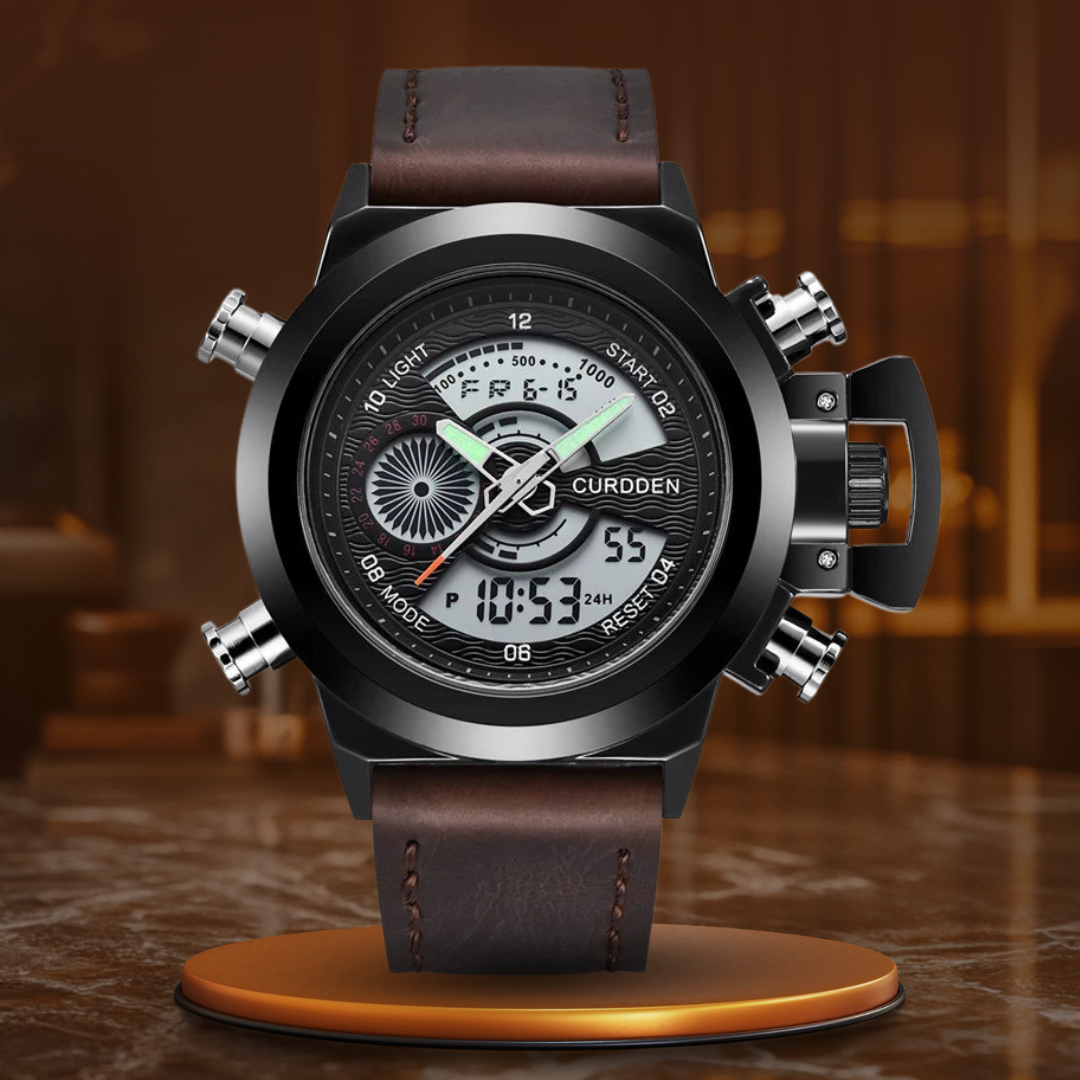 Mode Chronograaf Horloge met Dubbele Tijd – Olsen & Olsen