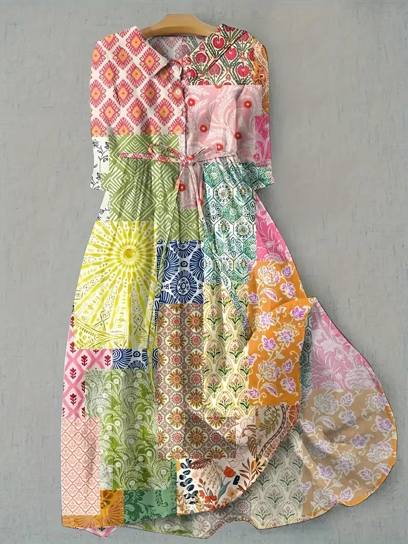 Juliette | Artistieke patchwork jurk