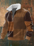 Ron – Gebreide Quarter-Zip Trui met Gevoerde Kraag