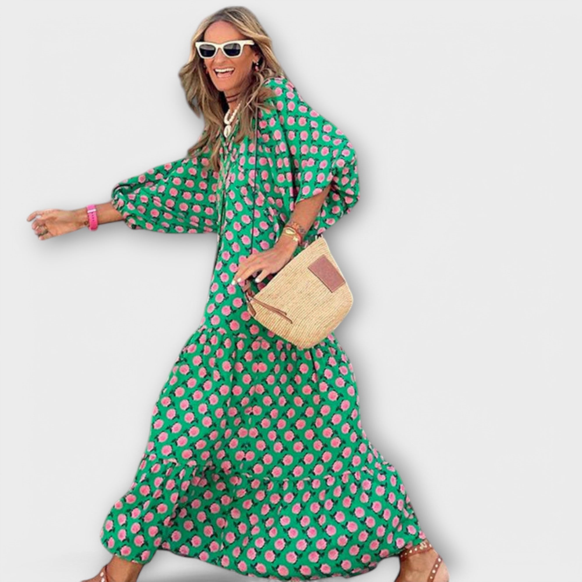 Elegante Geometrische Maxijurk