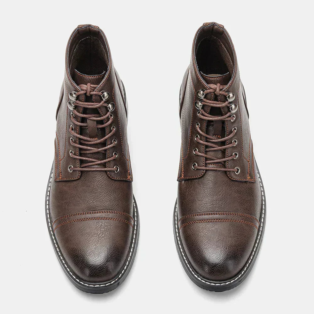 Hal | Runde Zehen Derby-Stiefel