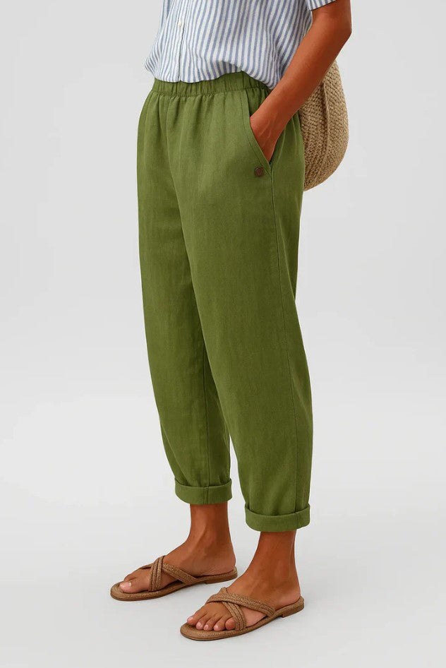 Amber - Tijdloze Linnen-Katoenen Pantalon