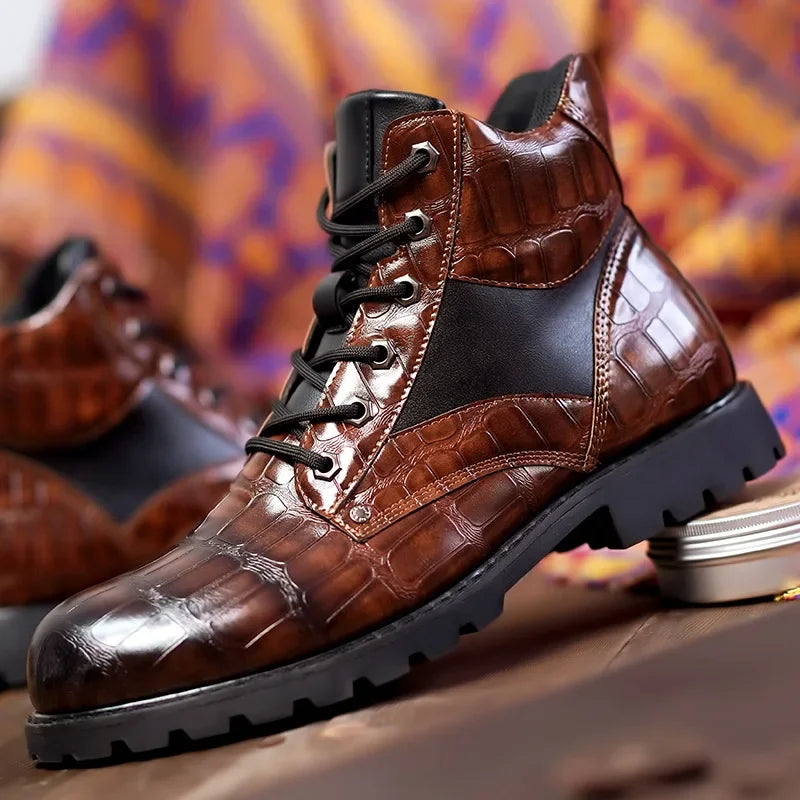 Buster | Croco Detail Stiefelette