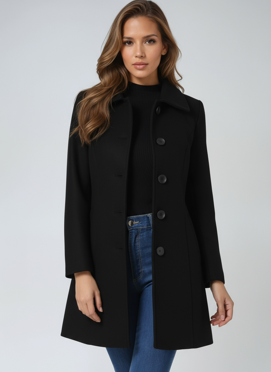 Aria - Women's Single Breasted Winter Trench Coat