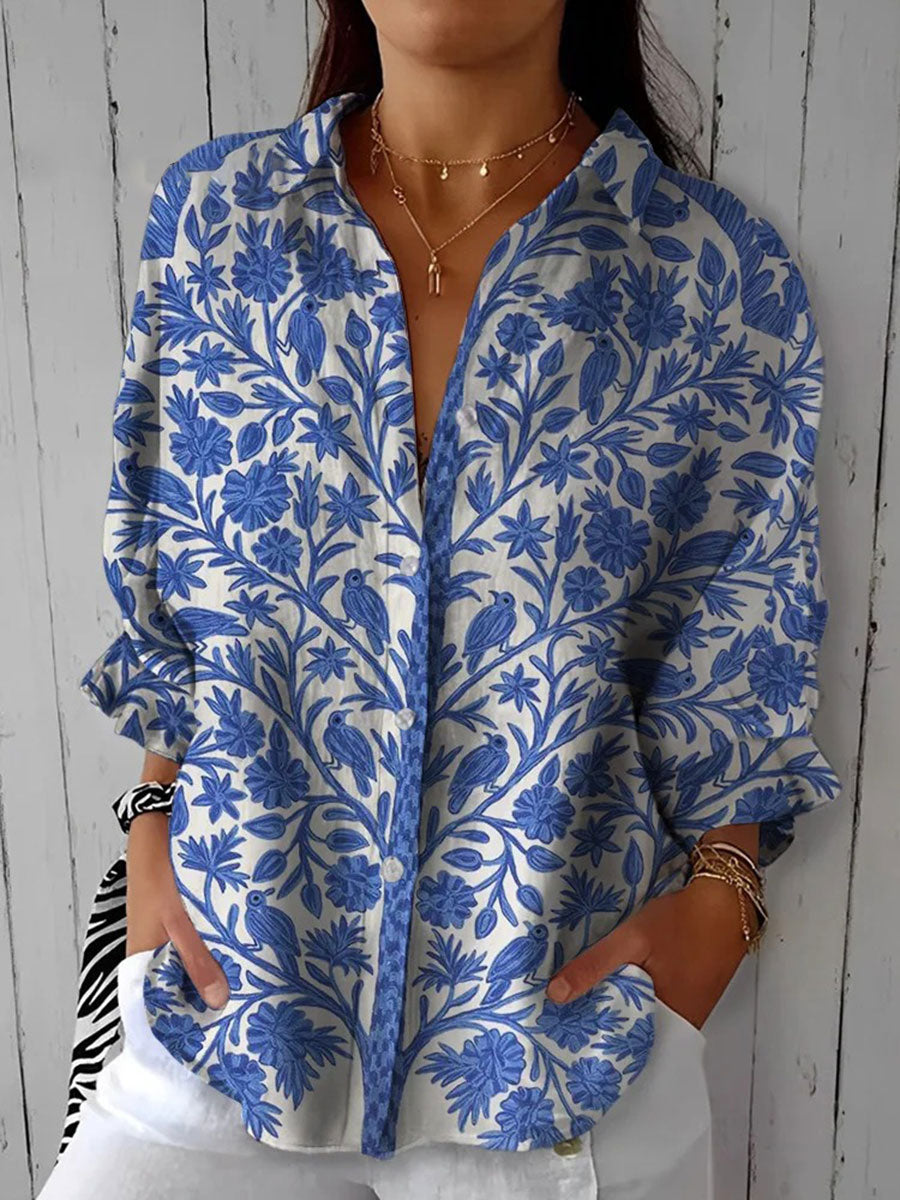 Lois & Tom's - Blue Garden Blouse