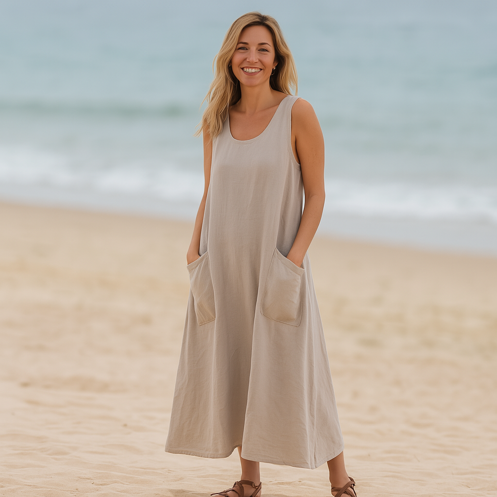 Clémence – Linen Dress with Pockets