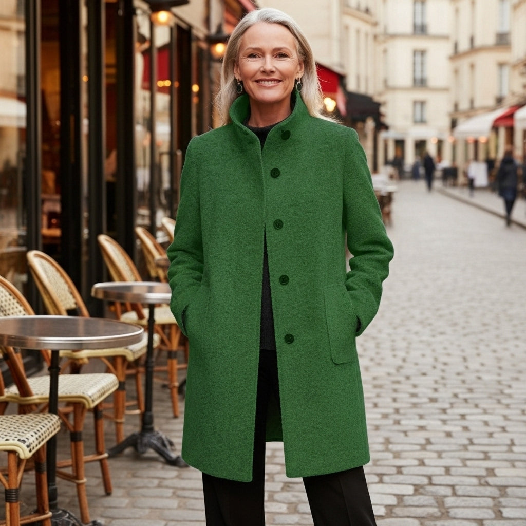 Carine – Classic Wool-Blend Coat