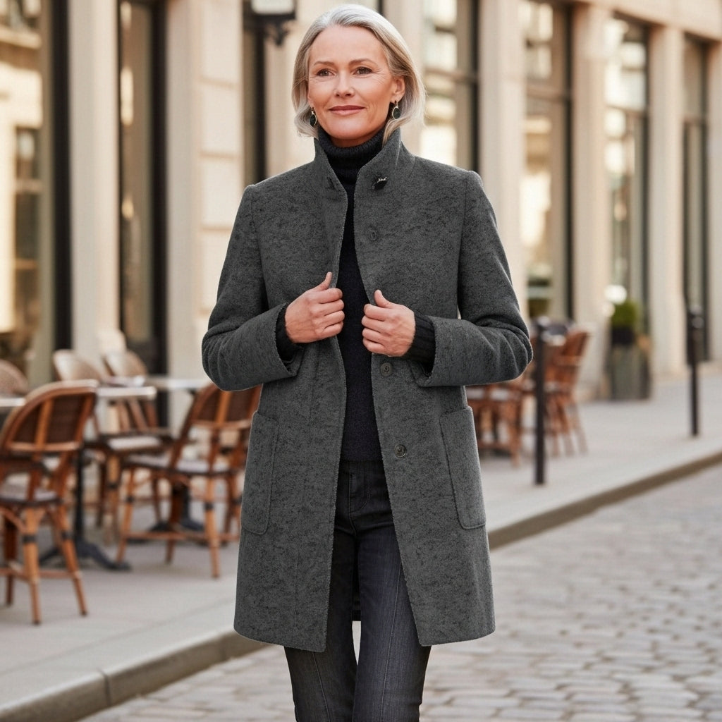 Carine – Classic Wool-Blend Coat
