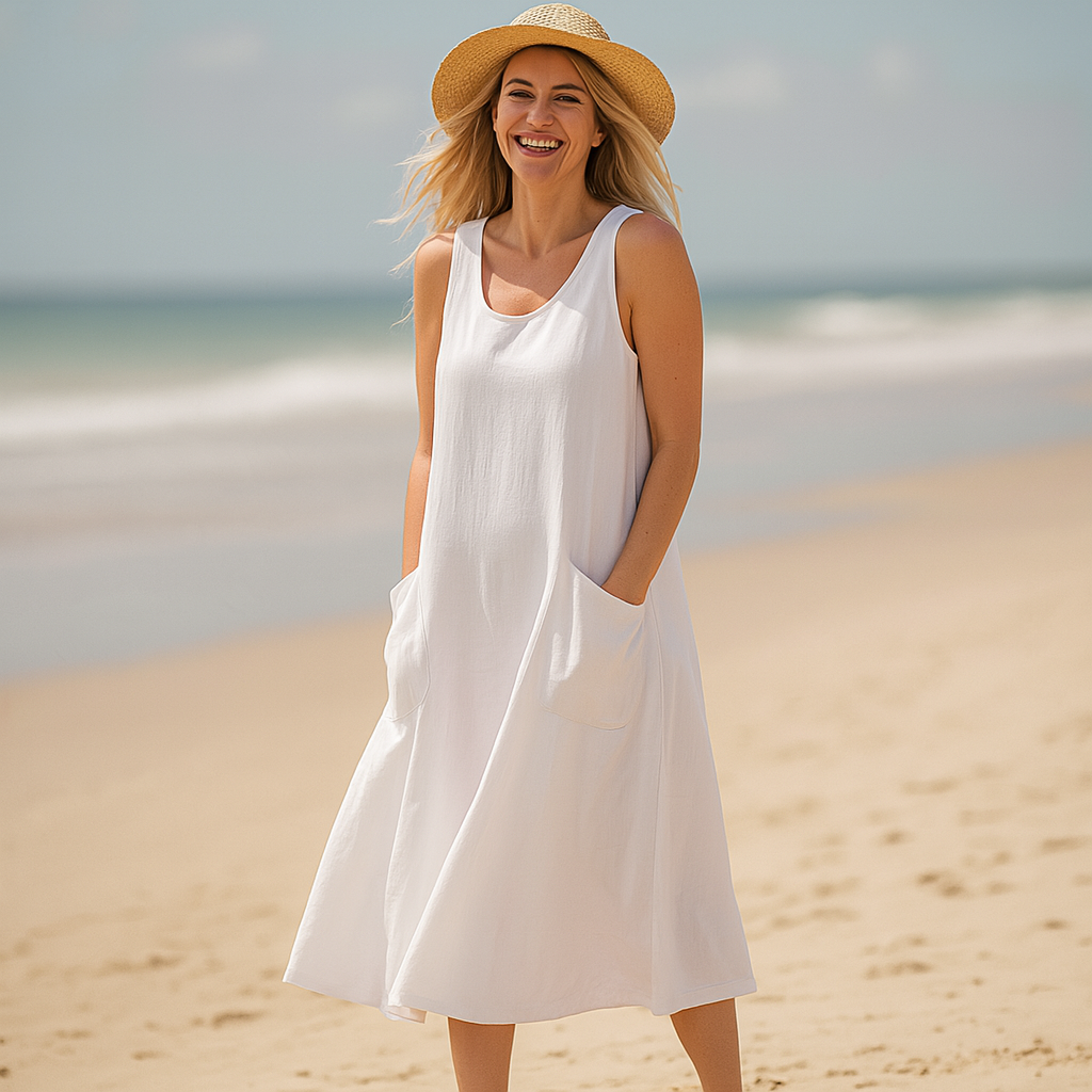 Clémence – Linen Dress with Pockets