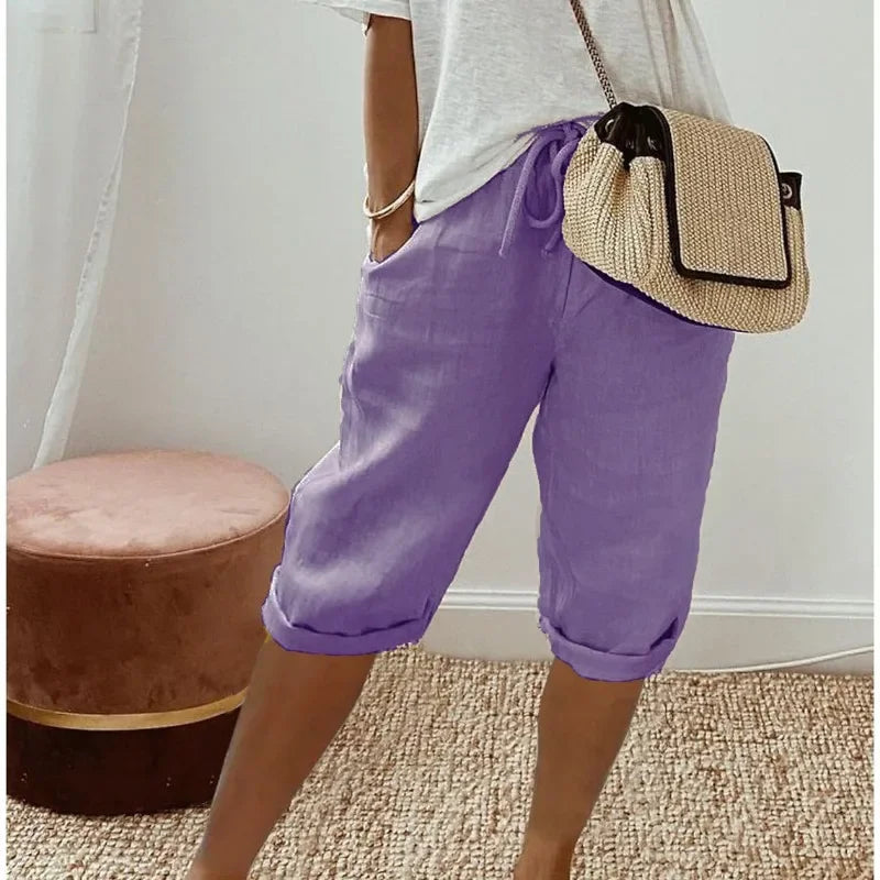 Ilse – Ademende Linnen Short, Casual en Stijlvol